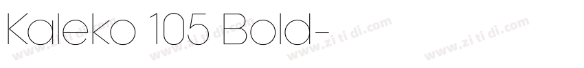 Kaleko 105 Bold字体转换